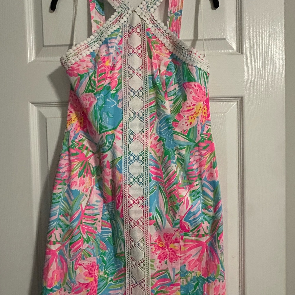 Lilly Pulitzer Pink and Blue Floral Dress